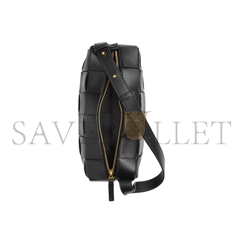 bo*te*ga ve*ne*ta bR1ck cassette 18-check gold-finish intreccio zipper leather 709360vmay18425 (28*14*10cm)